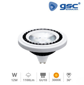 200646000 - 8433373042919Lâmpada LED COB 12W AR111 GU10 3000K