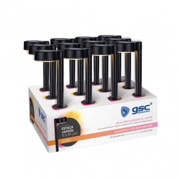 201210017 - 8433373069978Estaca solar de jardín Banki LED 2800-3200K IP44 - caja Expectación de 12 unidades