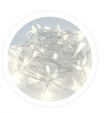 204600018 - 8433373064522Guirlanda LED transparente 5M 8 funções Luz fria