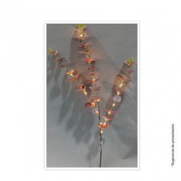 204690009 - 8433373074163Ramo decorativo LED de eucalipto rosa Él deja luz cálido de 0,83M