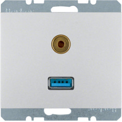 3315397003 - k.1 / k.5 - USB / Jack 3.5mm, alum lac hager Ean: 4011334378334