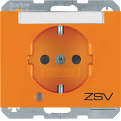 41107114 - K.1/K.5 - Schuko "ZSV" p-ETQ c/LED, prolon HAGER Ean:4011334361046