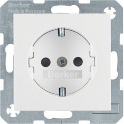 47231909 - S.1/B.x - tono. Schuko córneo., blanco mt HAGER Ean:4011334224204