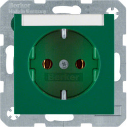 47508903 - S.1/B.x - tom. Schuko p.etiq., verde HAGER EAN:4011334277736