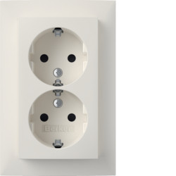 47591909 - S.1/B.x - Schuko x2 monob.obtur, brc mt HAGER EAN:4011334451587