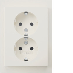47597009 - K.1/K.5/R.3 - Schuko X2 Monb.OBTR, Weiße Hager EAN: 4011334451693