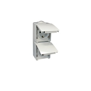 48868 CBR TOMADA DUPLA SCHUKO VERTICAL BRANCA 5603011614768