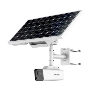 4G Solar Bullet IP-Kamera – 4 Mpx Auflösung (2560 x 1440) – 4 mm Objektiv | ColorVu: 24-Stunden-Farbbild – Inklusive Photovoltaik-Panel für den autonomen Einsatz – 2 8,4-Ah-Lithiumbatterien – Wasserdicht IP67