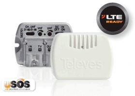 562701 -8424450161043 Fernseher - Nanokom -Apartmentverstärker 1E/1S "Easyf": 47 ... 790/862MHz G 13/26 DB gegen 98/106db/verwendet + Alim. Vorverstärker. 12V-150 mA