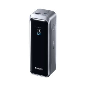 Anker Power Bank - Capacidade 20000mAh - Entrada 2x USB-C, 1x Pin Pogo - Saídas 2x USB-C, 1x USB-A | Cabo USB-C - Carregamento ultrarrápido e estável - Ecrã digital LED | Cor preta