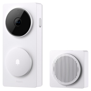 Aqara Smart Home G410 Doorbell Cam/Hub Branco - WiFi 2.4Ghz / Zigbee 3.0 - Matter over Zigbee - Hub concentrador domótico - Sensor de presença - Compatível com Apple Homekit, Google, Alexa