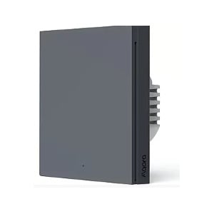 AQARAWS-EUK03-G - Interruptor Smart Zigbee de encastrar H1 (com Neutro) - Cinzento