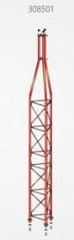Bastardo Superior Torre 360 Zinc+Rojo 3m (Ømáx mástil 52mm)