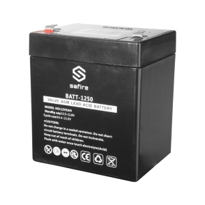 Bateria recarregável - Tecnología chumbo ácido AGM - Tensão 12 V - Capacidade 5.0 Ah - 105 x 90 x 70 mm / 1630 g - Para backup ou utilização directa