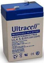 Batterie Plomb 6V 4,5Ah (70 x 47 x 101 mm) - Ultracell