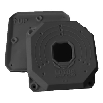 Boîte de connexion - pour les chambres à dôme et à balles - apte à usage extérieur - installation de plafond ou mur - en plastique - couleur noire