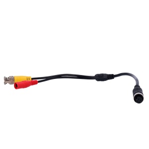 Câble M12F pour BNC + DC - Câble de sortie vidéo pour moniteur - Streamax Compatible - Longueur 35cm
