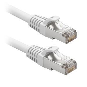 Cabo de ligação F/UTP - Ethernet - Conectores RJ45 - Categoria 6 - 50 cm - Cor branco