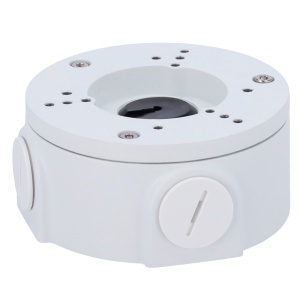 Caixa de conexões - Apto para uso exterior - Instalação em tecto ou parede - Passador de cabos - Liga de alumínio - Cor branca 48.2 (A) x 101.2 (Ø) mm