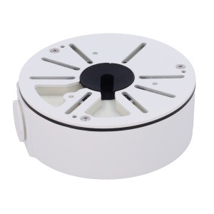 Caixa de conexões - Para câmaras Bullet, Domo e Turret - Para câmaras com saída de cabo descentrada - Instalação em tecto ou parede - Cor branca 125 Ø × 45.5 (P) mm