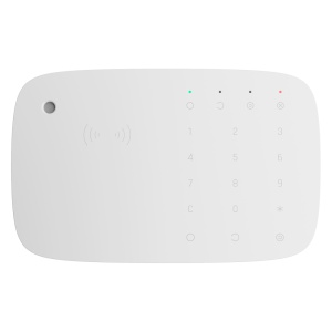 Caixa de teclados com sirene e leitor RFID - AJ-KEYPADCOMBI-W - Fácil instalação - Plástico ABS - Cor branco