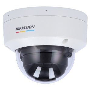 Cámara Domo IP Hikvision de la Gama Value - Resolución 4 Mpx (2560x1440) | Lente 4 mm - Micrófono integrado - IR y Luz Blanca 30 m | WDR 120 dB - PoE | H.265+| Detección de movimiento 2.0 - Grado de protección IP67 &amp; IK08
