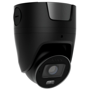 Câmara IP Superior Turret 4 Megapíxel Ajax - 1/1.8" Progressive Scan CMOS - Lente varifocal motorizada 2.8~12 mm - IV 60 m | Luz branca 40 m | PoE 802.3at/af - 120 dB TrueWDR | Deteção de movimento | IA - MicroSD até 256GB | Cor: Preto