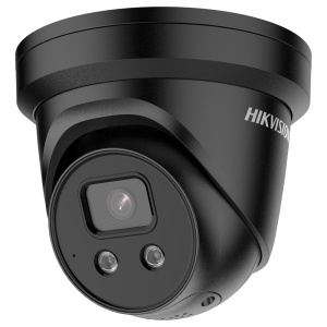 Cámara Turret IP gama PRO - Resolución 8 Mpx (3840x2160) | Lente 2.8 mm - Audio | Alarmas | Luz blanca disuasoria - IR alcance 30m | AcuSense | Face capture - Detección de movimiento 2.0 - Grado de protección IP67 | Color negro