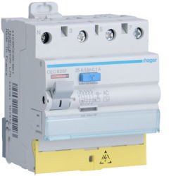 CEC825F - Int. dif. 3P+N 25A 100mA AC c/bornes des HAGER EAN:3250611619123