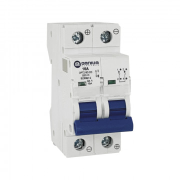 Circuit MCB Breaker 16A DC, 2P, C 10 KA Courbe