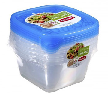 Conjunto Take Away 5x1,1L Fundo Quadrado