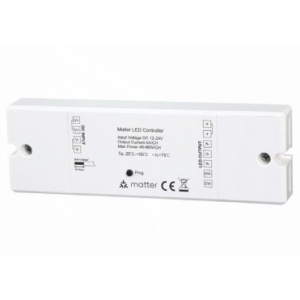 Controlador DIM, CCT; RGBW, RGB+CCT 12-24Vdc 4A/CH 5x96W MATTER