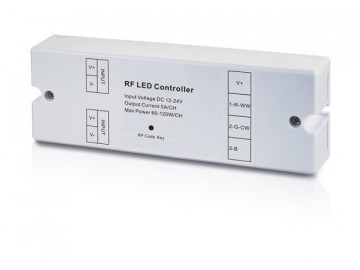 Controlador Temp. Cor 12-36Vdc 3x120W (24Vdc) RF c/ Comando