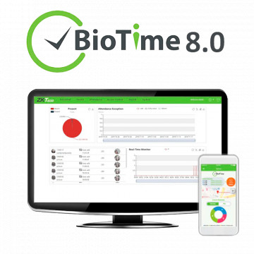 Contrôle du temps de licence de l'application et assistance - 60 applications - Hacher le point à distance avec l'emplacement GPS - Ordres de vacances et absences - Paiement unique | Licence de base de licence perpétuelle requise zk-biotime8-x
