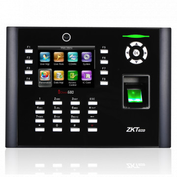 Controlo de presença com câmara - Impressão digital, cartões EM e MF e PINs - 8.000 impressões | 200.000 registos - TCP/IP, RS485 e USB - Teclas de função para presença - ZKBioTime8 2 equipment inc | GoTimeCloud