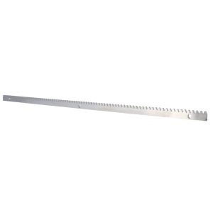 Cremalheira para automatização - Engrenagem de inclinação M4 - Dimensões: 1000 (Lg) x 30 (Al) x 12 (Pf) mm - Fabricado em aço inoxidável - Compatível com o PB-GATEOPENER