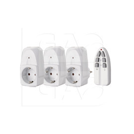Définir la commande radio + 3xtomadas schuko 1000w max 25m