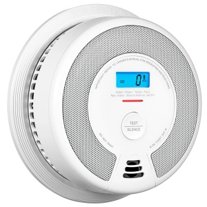 Detector de fumar e CO autónomo X-Sentido - Duración da batería 10 años (No reemplazable) - Luz indicador de alarma - Alarma sonido 85 dB a 3m - Botón de prueba e pantalla Lcd - Certificado EN 50291:2010 e EN 14604:2005