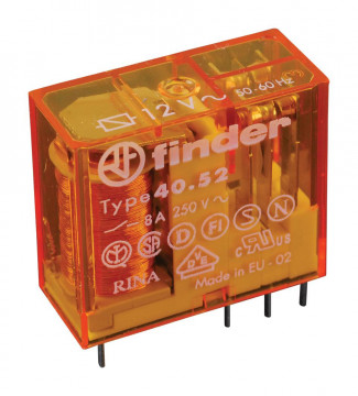 DPDT-Relais 12VAC 8A FINDER 40.52.8.012.0000