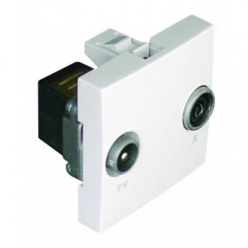 EFAPEL - 45533SBR TOMADA R-TV ESTRELA - 2 MÓD BRANCA - 5603011572433