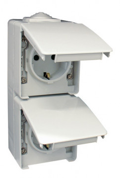 EFAPEL - 48860CBR TOMADA DUPLA SCHUKO VERTICAL C/OBT BRANCA - 5603011614775
