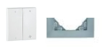 EFAPEL - 90616TAL TECLA DUPLA P/COMUTADOR DE VENTOINHA ALUMINA - 5603011622459