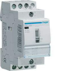 ERC325 - Contactor com manu 25A, 3NA, 230V HAGER EAN:3250612400867