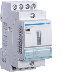 ERC426 - Contactor com manu 25A, 4NF, 230V HAGER EAN:3250612400942