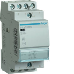 ESL426SDC - Contactor silencioso 25A, 4NF, 12V DC 2M HAGER EAN:3250612230716