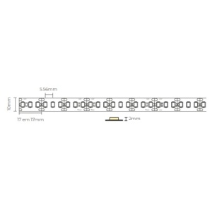 ESL6611WW - 100100700083 - PRO LED-STREIFEN 24V 4,8W/M 2700K IP20 180LED/M