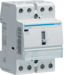 ETC463 - Contactor dia/noite 63A, 4NA, 230V 3M HAGER EAN:3250612401420