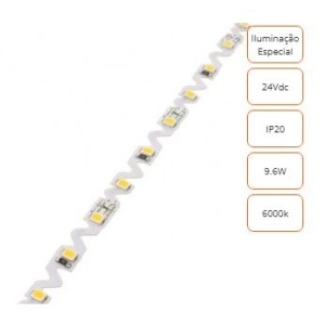 Fita LED 2835-60 9,6W/mt 6000K 1050Lm 24Vdc IP20