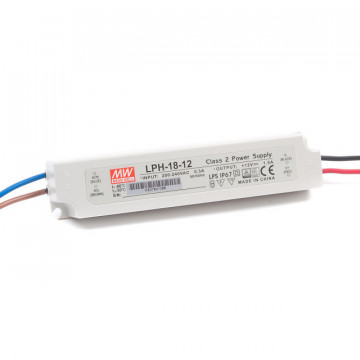 Fonte de Alimentação Estanque Mean Well 12Vdc 18W IP67