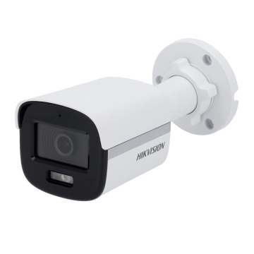 Hikvision - Câmara Bullet 4en1 Gama VALUE - Resolução 3K (2960x1665) - Objetiva 2.8 mm | Gama de luz híbrida 20 m - Áudio sobre coaxial | Microfone integrado - ColorVu: imagem a cores 24 horas IP67
